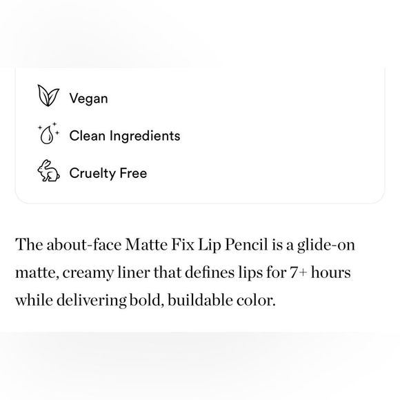 $7❤️‍🔥 LAST 1! about-face Matte Fix Lip Liner SOUND THE ALARM 👄 NEW IN BOX Red - Picture 6 of 7